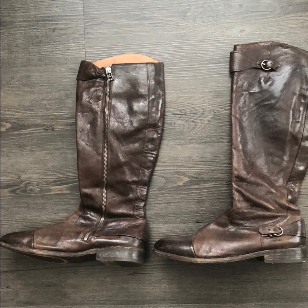 All Saints leather riding boots